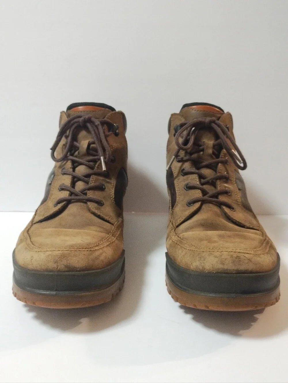 ECCO Track 6 Goretex Boots Brown Leather Lace Up Waterproof Size 47 US 13